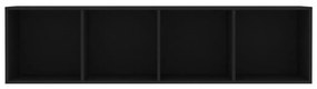Estante/móvel de TV 143x30x36 cm contraplacado preto