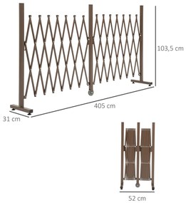 Vedação Extensível de Jardim em Alumínio e Aço – 405x31x103,5 cm | Cer