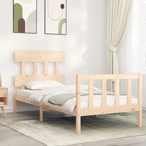 vidaXL Cama sem colchão 90x200 cm madeira de pinho maciça