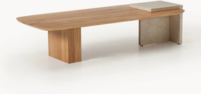 Mesa de centro em madeira de carvalho e mármore Naida