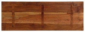 Tampo de mesa retangular 140x50x2,5cm madeira recuperada maciça