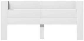 Armário de cabeceira com luzes LED 220x16,5x103,5 cm branco
