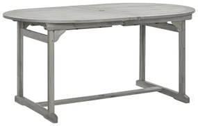 Mesa de jantar p/ jardim (160-240)x100x75 cm acácia maciça