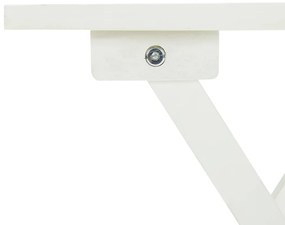 Mesa de bistrô 46x46x47 cm madeira de acácia sólida branco