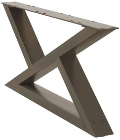 Pés para mesa de centro 2 peças aço natural 70x(30-31,3) cm aço