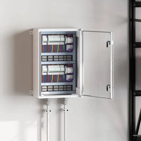vidaXL Armário de Controle Cinzeto 40 x 20 x 60 cm Plástico ABS
