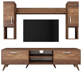 Conjunto de Móvel de TV "Askel" M3 – Design Moderno em Nogueira