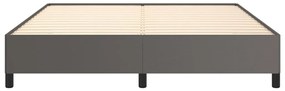 Estrutura de cama 180x200 cm couro artificial cinzento