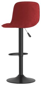 Bancos de bar 2 pcs veludo vermelho tinto