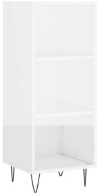 Armário alto 34,5x34x180 cm madeira processada branco brilhante