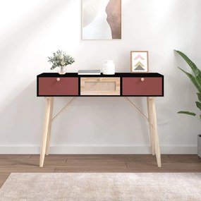 vidaXL Mesa consola c/ gavetas 105x30x75 cm derivados de madeira