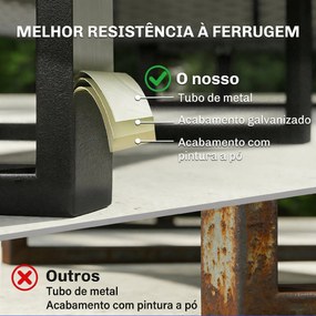 Conjunto de Jardim em Vime PE de 3 Peças com Encosto Ajustável Sofá de 3 Lugares Sofá de 2 Lugares e Mesa Cinzento