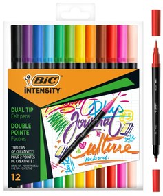 Conjunto de Canetas de Feltro Bic Intensity 12 Peças Multicolor