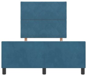 Cama vidaXL Azul Escuro 120x200 cm Veludo
