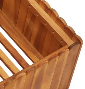 Vaso/floreira de jardim 100x100x25 cm madeira de acácia maciça