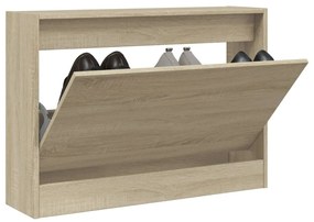 vidaXL Sapateira 80x21x57 cm derivados de madeira carvalho sonoma