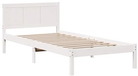 Estrutura de Cama Branca de Madeira Branca Madeira 100 x 200 cm