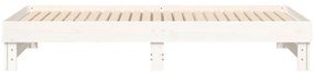 Sofá-cama de puxar 2x(80x200) cm pinho maciço branco