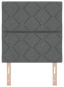 Cabeceira vidaXL Design Blocos de Diamante Cinza Escuro 80 cm Tecido,