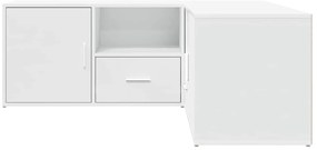 Armário de canto 200x40x45 cm derivados de madeira branco