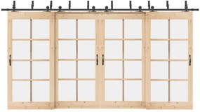 Kit de ferragens para porta deslizante 427 cm aço preto