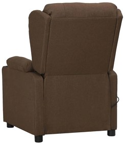 Poltrona elevatória de massagens tecido castanho