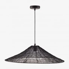 Lâmpada De Teto Ø65 Cm Em Ferro Benilde Preto - Sklum
