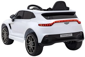 Carro elétrico para Crianças 12V 4x4 Aston Martin DBX Rodas de EVA, Assento de couro Branco