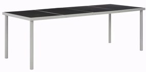 vidaXL Mesa de jardim 220x90x74,5 cm preto