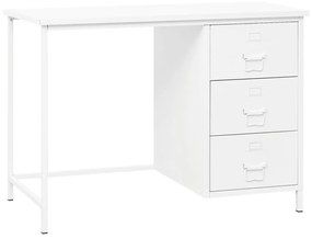 Secretária Industrial C/ Gavetas 105x52x75 cm Aço Branco