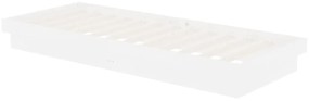 Estrutura cama pequena solteiro 75x190 cm madeira maciça branco
