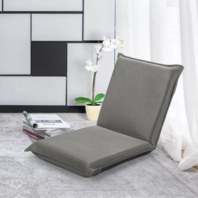 Cadeira almofadada com apoio de costas Ideal para a leitura Meditação  98 x 47 x 7,5 cm Cinzento