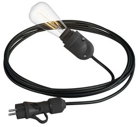 Eiva Snake lâmpada portátil para exterior cabo têxtil de 5 m suporte para lâmpada à prova d'água IP65 e plugue