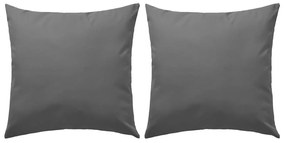 vidaXL Almofadas para exterior 2 pcs 45x45 cm cinzento