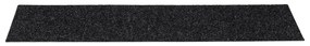 Tapetes de escada adesivos retangulares 15 pcs 76x20 cm preto