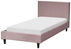 Capa em veludo rosa 90 x 200 cm para cama FITOU Beliani