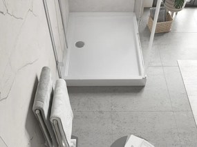 Mexen Flow+ base de duche retangular 90 x 70 cm, branco brilhante - 46R107090H