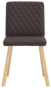 Cadeiras de jantar 4 pcs tecido castanho-escuro