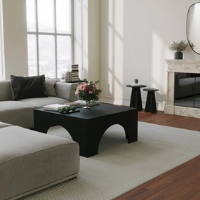 Mesa de Café Collesium - Preta - 80x37x80cm