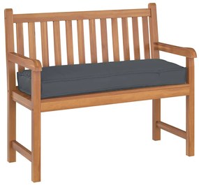 vidaXL Almofada de palete para banco Antracite 120 x 40 x 8 cm
