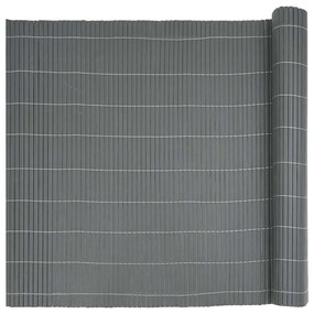 Cerca de jardim dupla face cinzento 1,8x3 m PVC