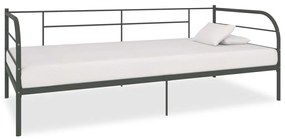 284674 vidaXL Estrutura sofá-cama 90x200 cm metal cinzento