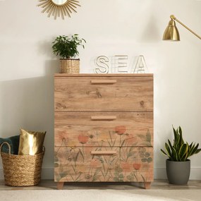 Cômoda Leva Gravis – Pinho Atlântico – 80x95x43 cm