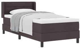 Cama Box Marrom Escuro 90 x 200 cm Tecido e Espuma