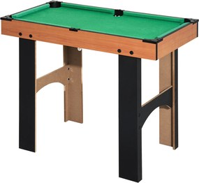 Mesa Multi-Jogos 4 em 1 Matraquilho para Crianças Mesa de Bilhar Mesa de Ping-Pong e Hóquei de Mesa 87x43x73 cm Madeira e Preto