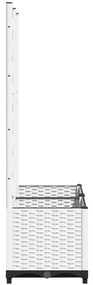 Vaso/floreira jardim c/ treliça 80x40x136 cm PP branco