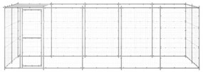 Canil de exterior com telhado 12,1 m² aço galvanizado