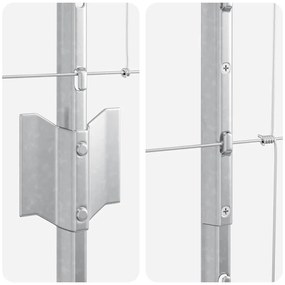 Postes de Cerca vidaXL 22 pcs U-Channel 150 cm Aço Galvanizado