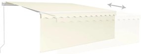 Toldo retrátil manual com estore 4x3 m cor creme