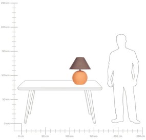Candeeiro de mesa em cerâmica laranja 41 cm LIMIA Beliani